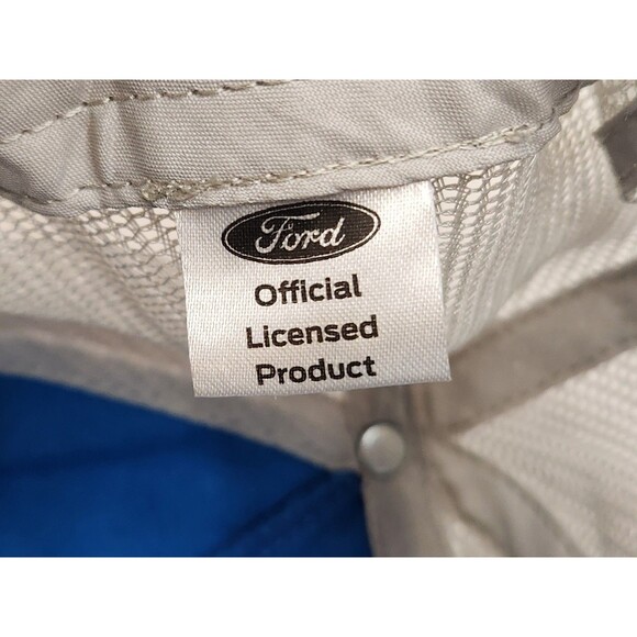 Ford Bronco Hat Cap Snap Back Blue Trucker Mesh Logo - Picture 5 of 5
